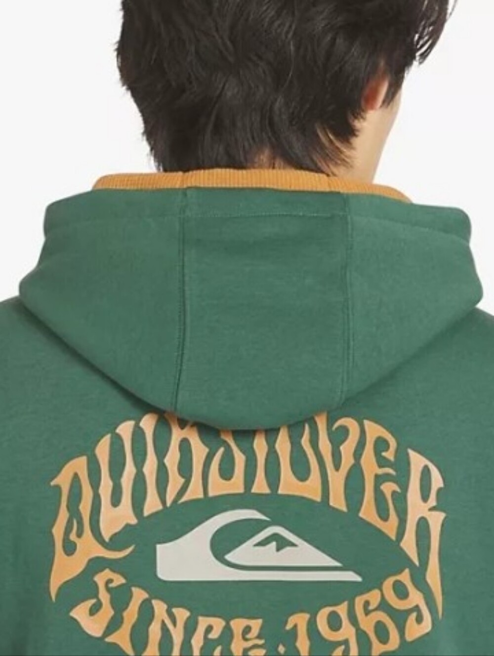 Quiksilver Green Graphic Hoodie Size Medium - Picture 3 of 4